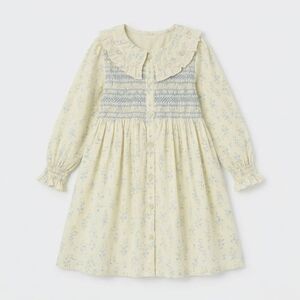 Floral Lace Collar Kids Dress